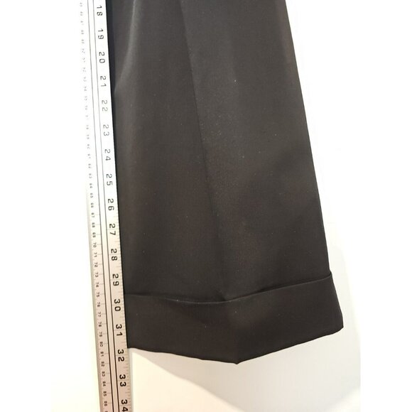 BEBE Women's sz 12 Black Wide Leg 32in Slacks Dress Pants Office Career Business - Picture 8 of 10